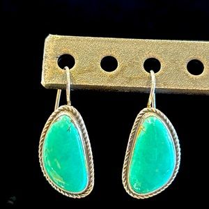 Kingman turquoise earrings in 925 sterling silver